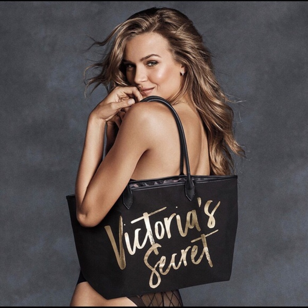 Victoria’s Secret Black Canvas Tote